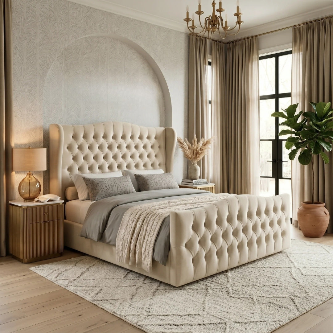 Luxurious Double Bed Frame - Customizable in All Sizes