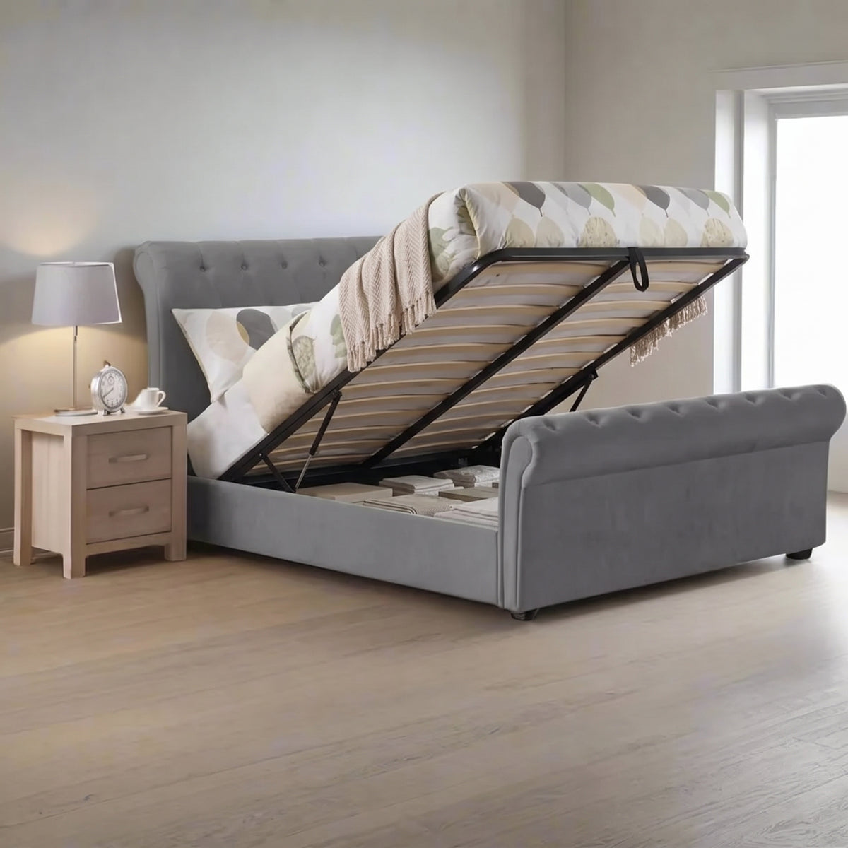 Upholstered Sleigh Bed Frame UK | All Sizes | YB Interiors
