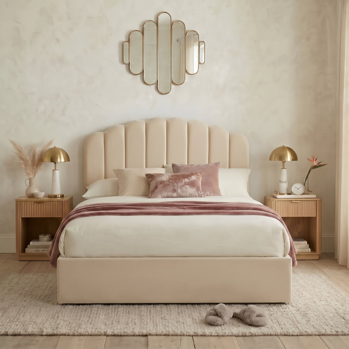 Teddy Fleece Bed Frame - 49" Headboard - Beds Sale