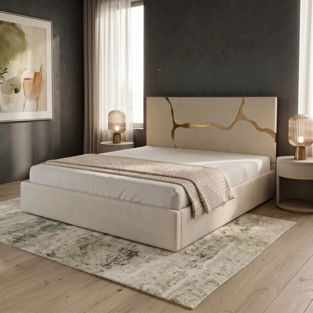 Upholister Designer Bed Frame- Customizable in all Sizes and Color