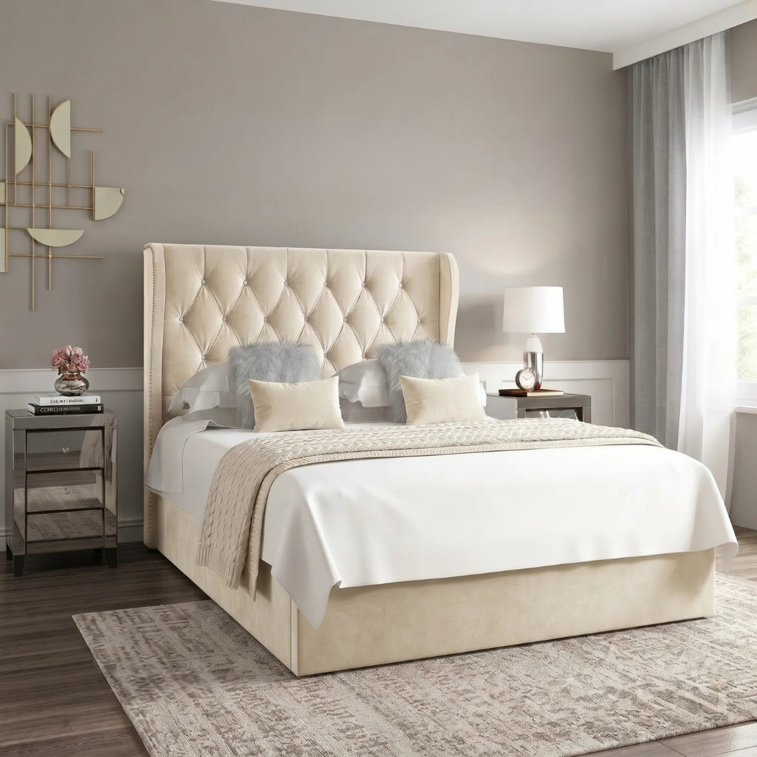 Sophia Wingback Sleigh Bed Frame