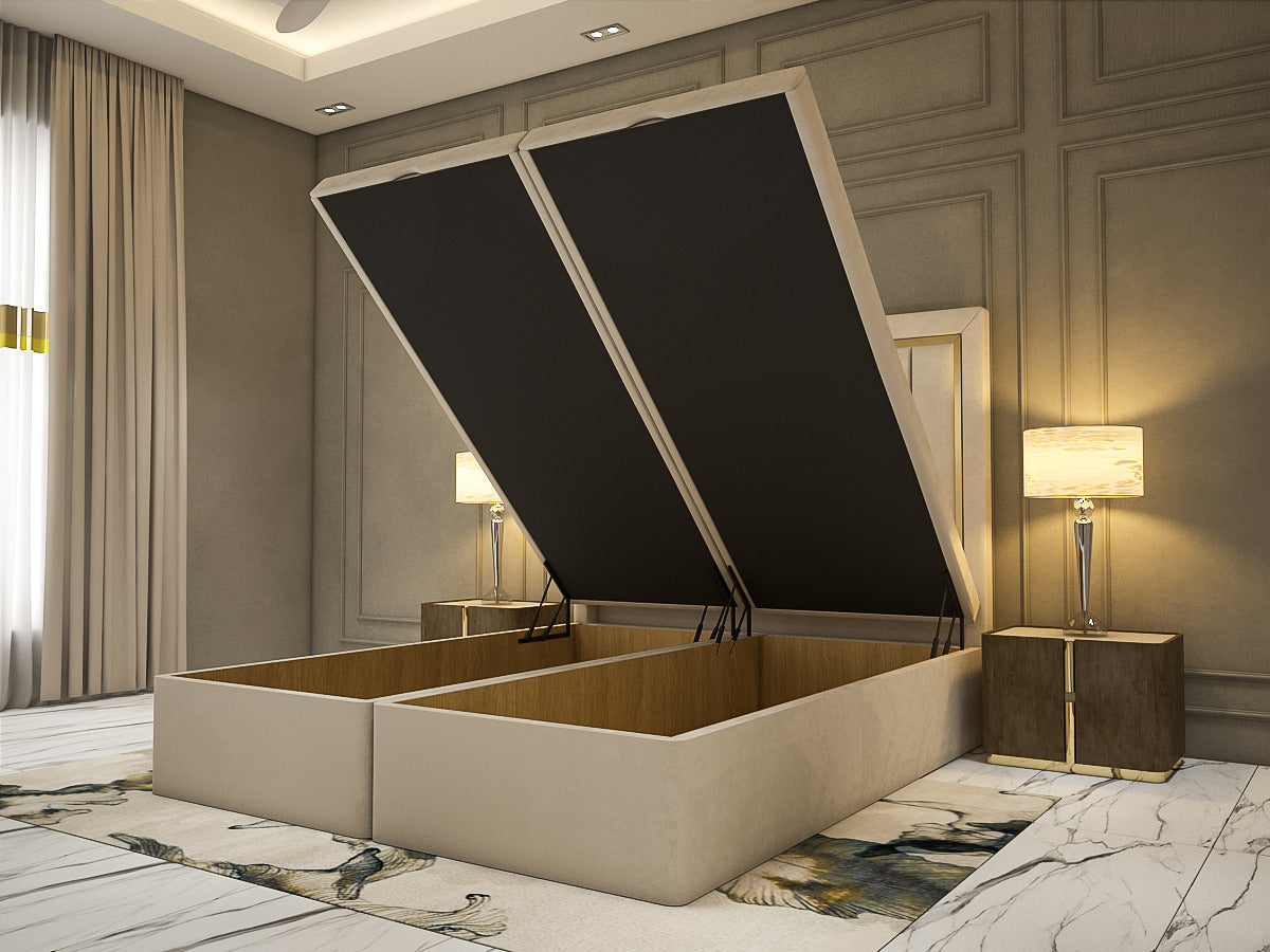 Double Divan Ottoman Bed - Rimmini Divan Ottoman Bed With Storage
