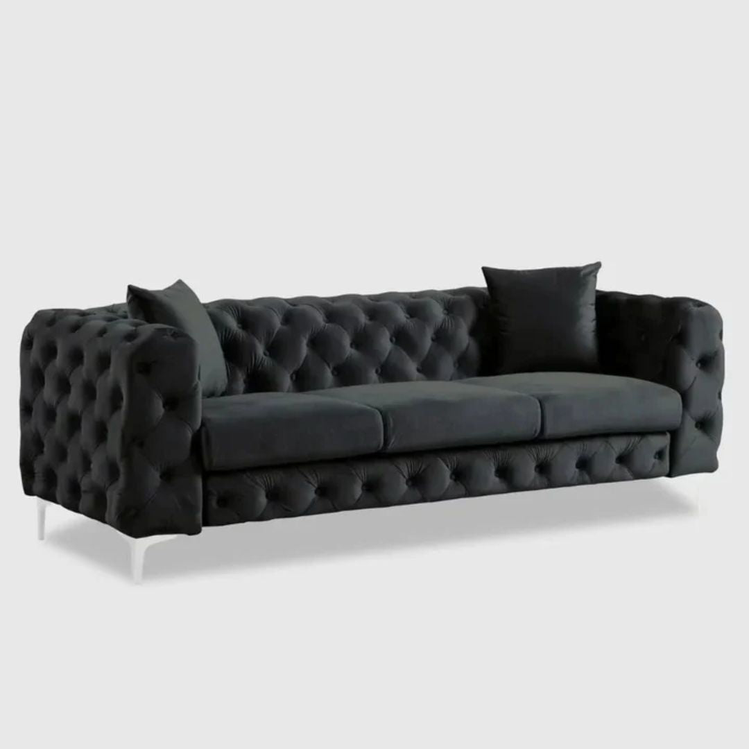The Regent Noir 2-3 Seater Chesterfield Sofa