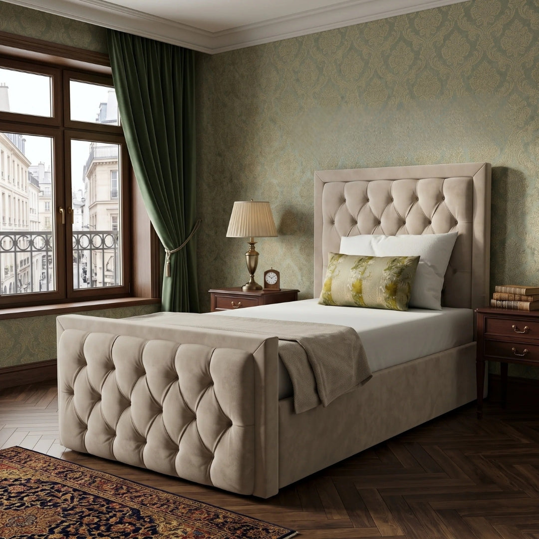 Tufted Upholstered Bed Frame With Fast Delivery