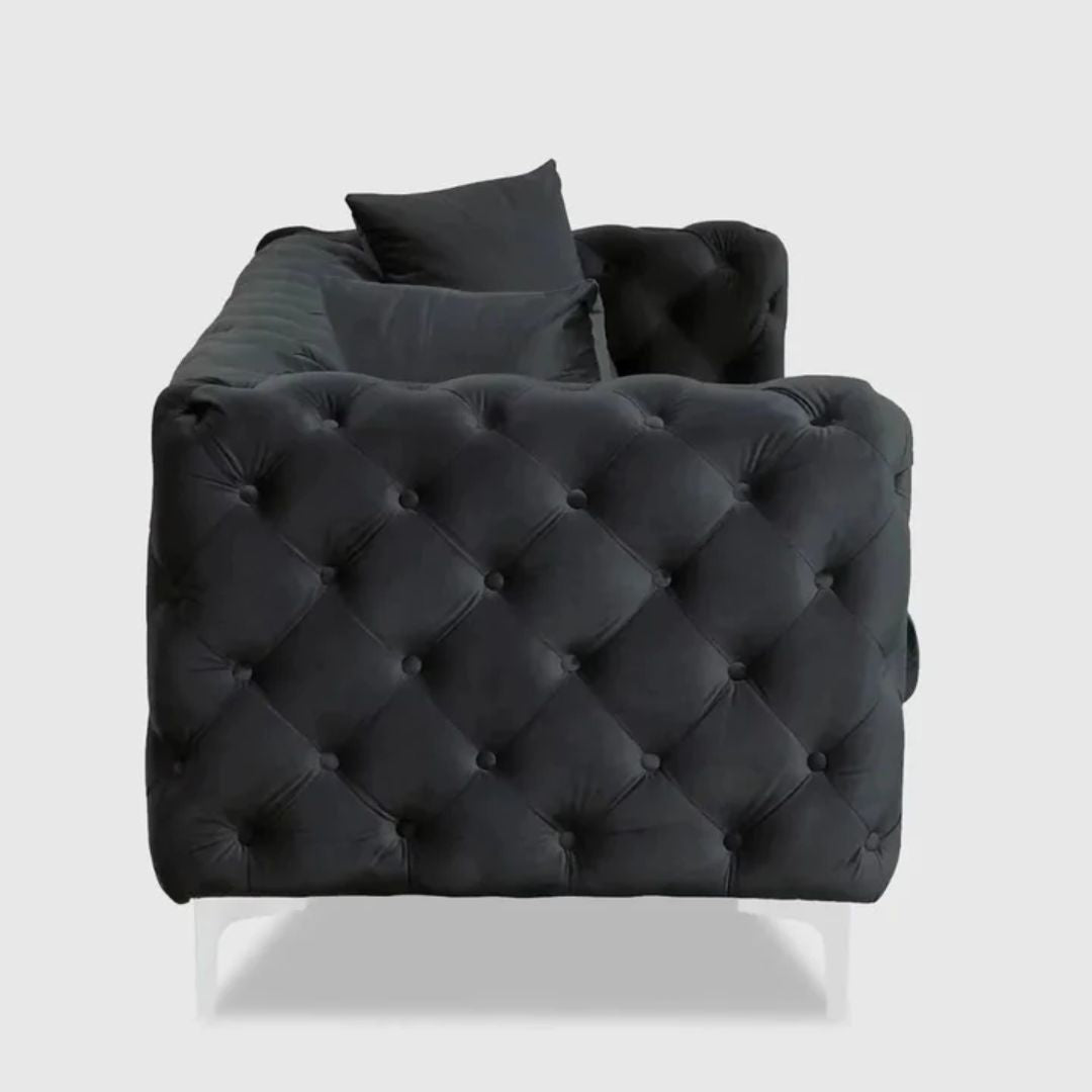 The Regent Noir 2-3 Seater Chesterfield Sofa