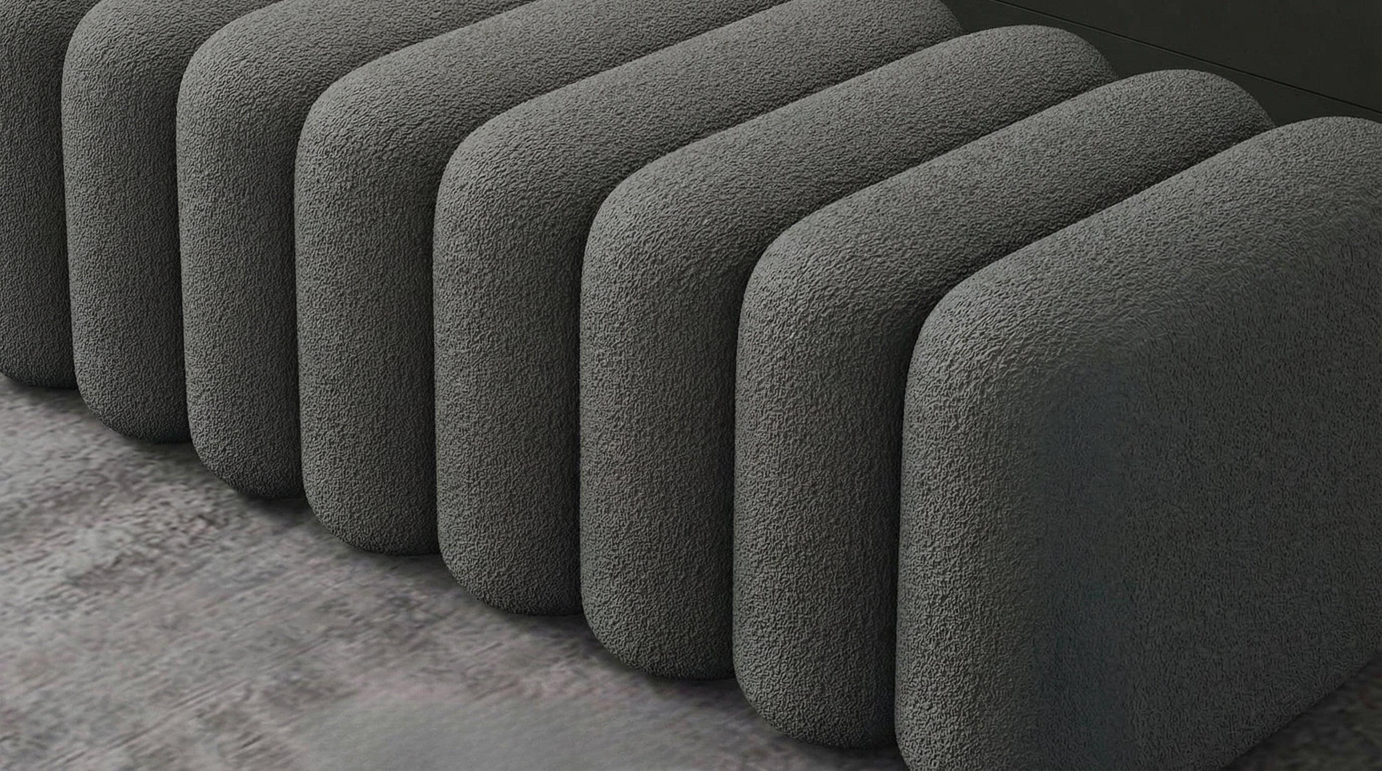 Luxury Teddy Fabric Footstool