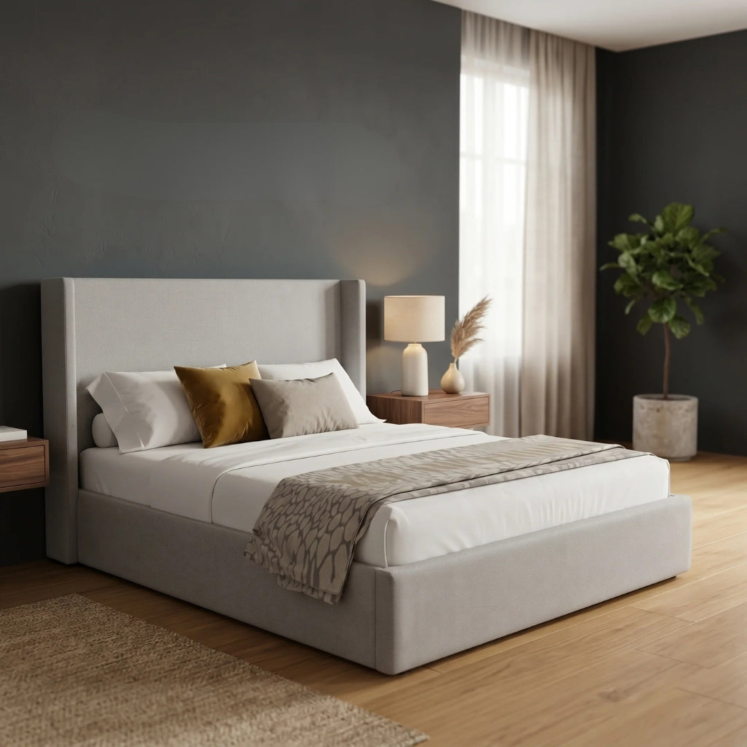 King Sized Bed - Simple Wingback Bed Frame