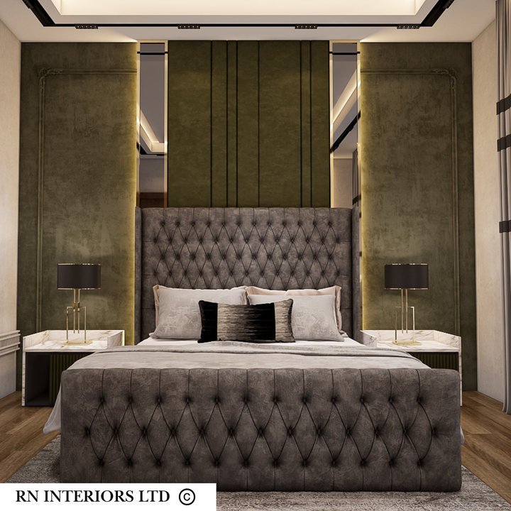 Luxurious Wingback Bed Frame - Customizable, Fast Delivery & Expert Assembly