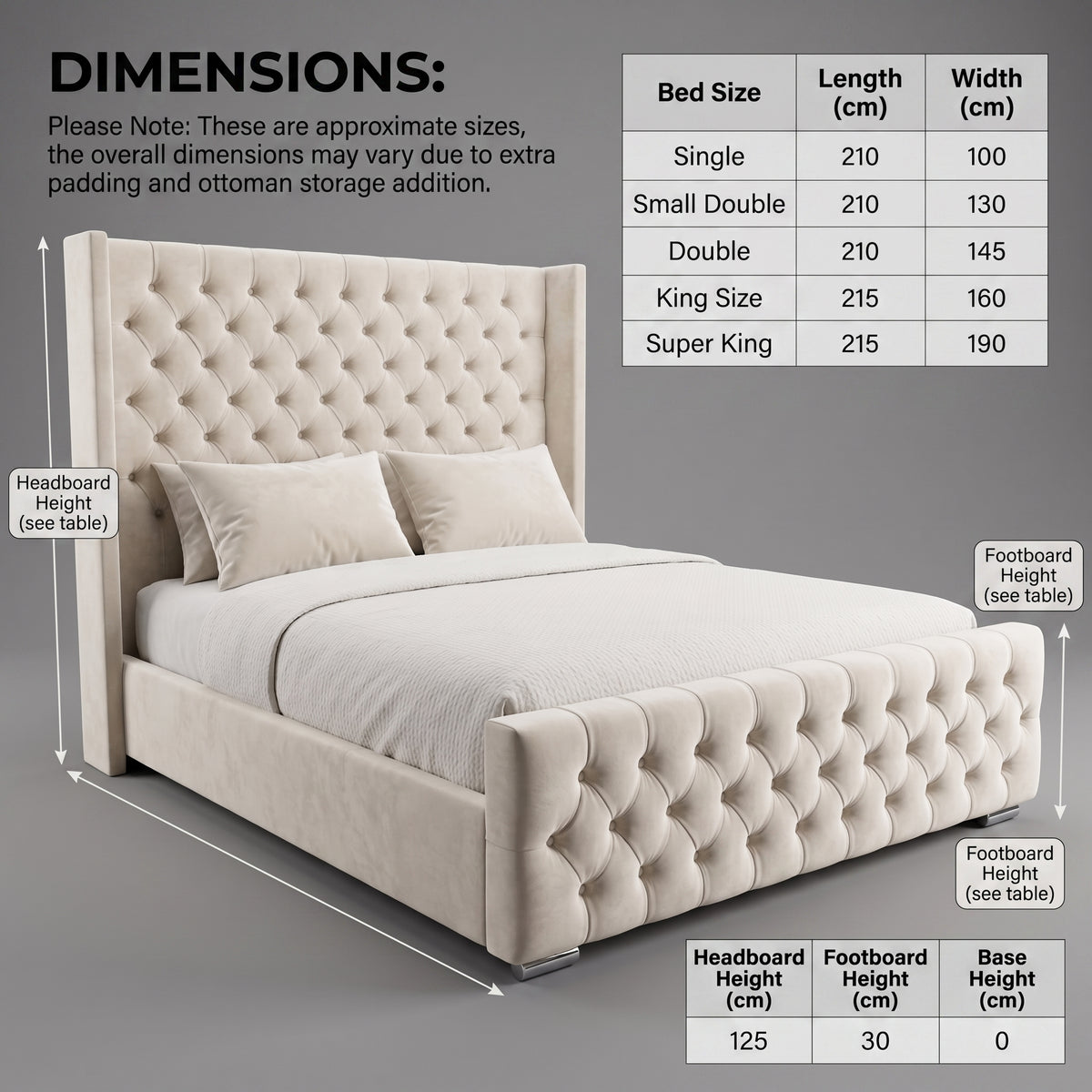 Wingback upholstered bed frame Discounted Price