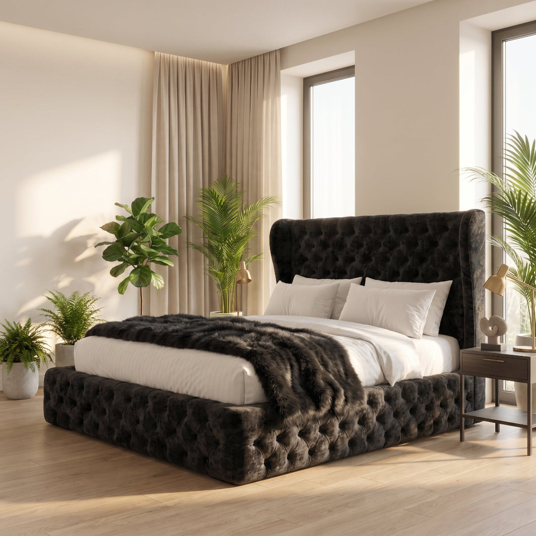 Cream Chesterfield Ambassador Bed With Mattress