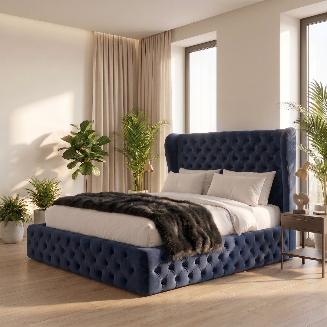 Cream Chesterfield Ambassador Bed With Mattress