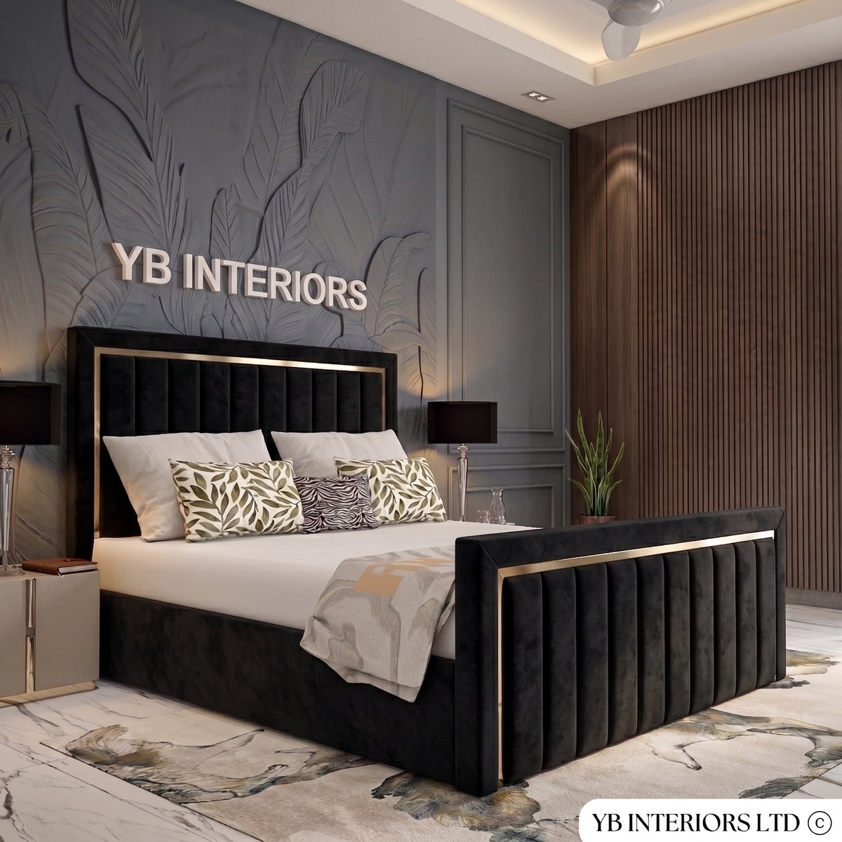 Kingston Golden Strips Bed Frame