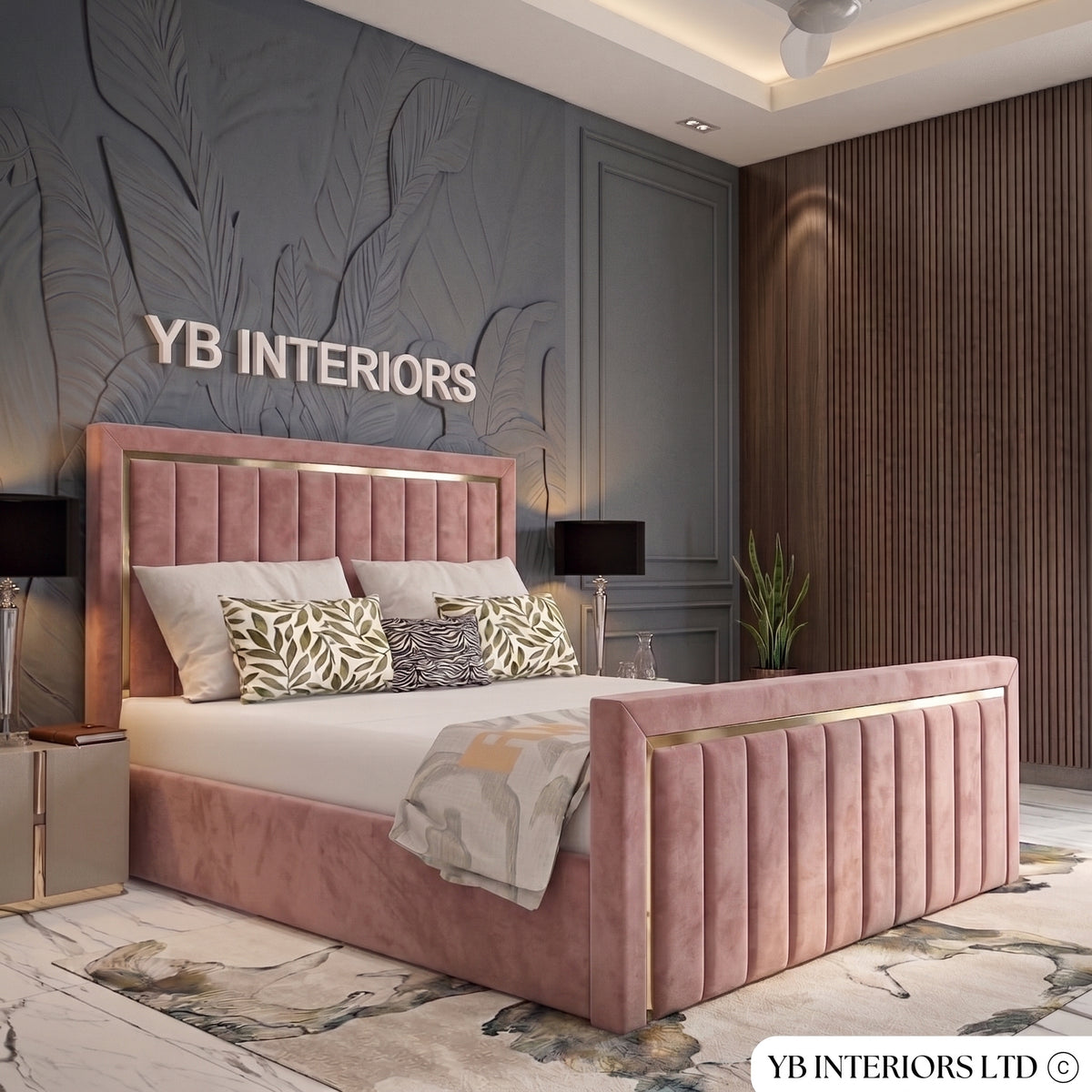 Kingston Golden Strips Bed Frame