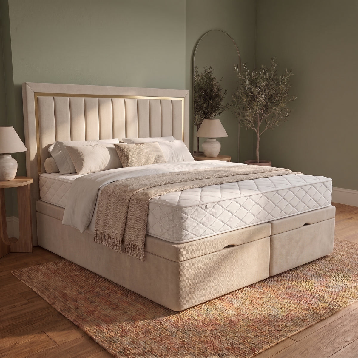 Double Divan Ottoman Bed - Rimmini Divan Ottoman Bed With Storage