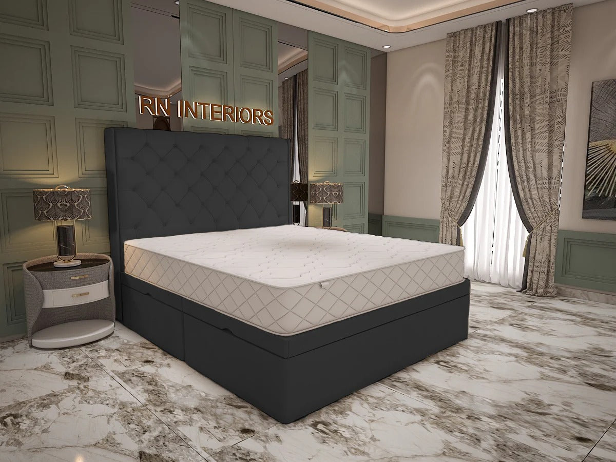Divan Bed With Storage - 2025 Sienna Divan Bed Frame Side Black