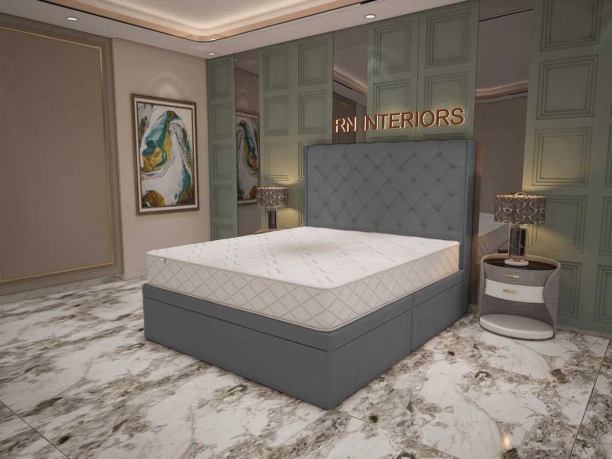 Divan Bed With Storage - 2025 Sienna Divan Bed Frame Side Grey