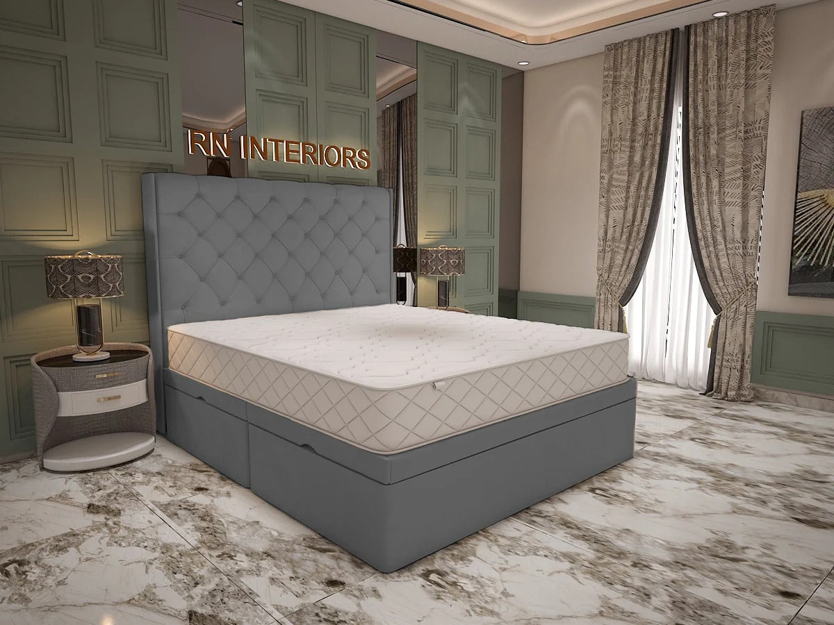 Divan Bed With Storage - 2025 Sienna Divan Bed Side Grey