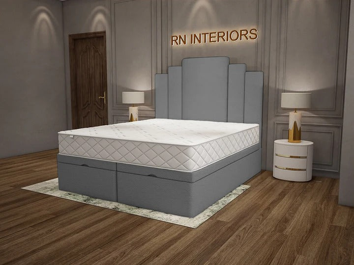 Double Divan Bed with Mattress - 2025 Windsor Rise Divan Bed Frame Grey