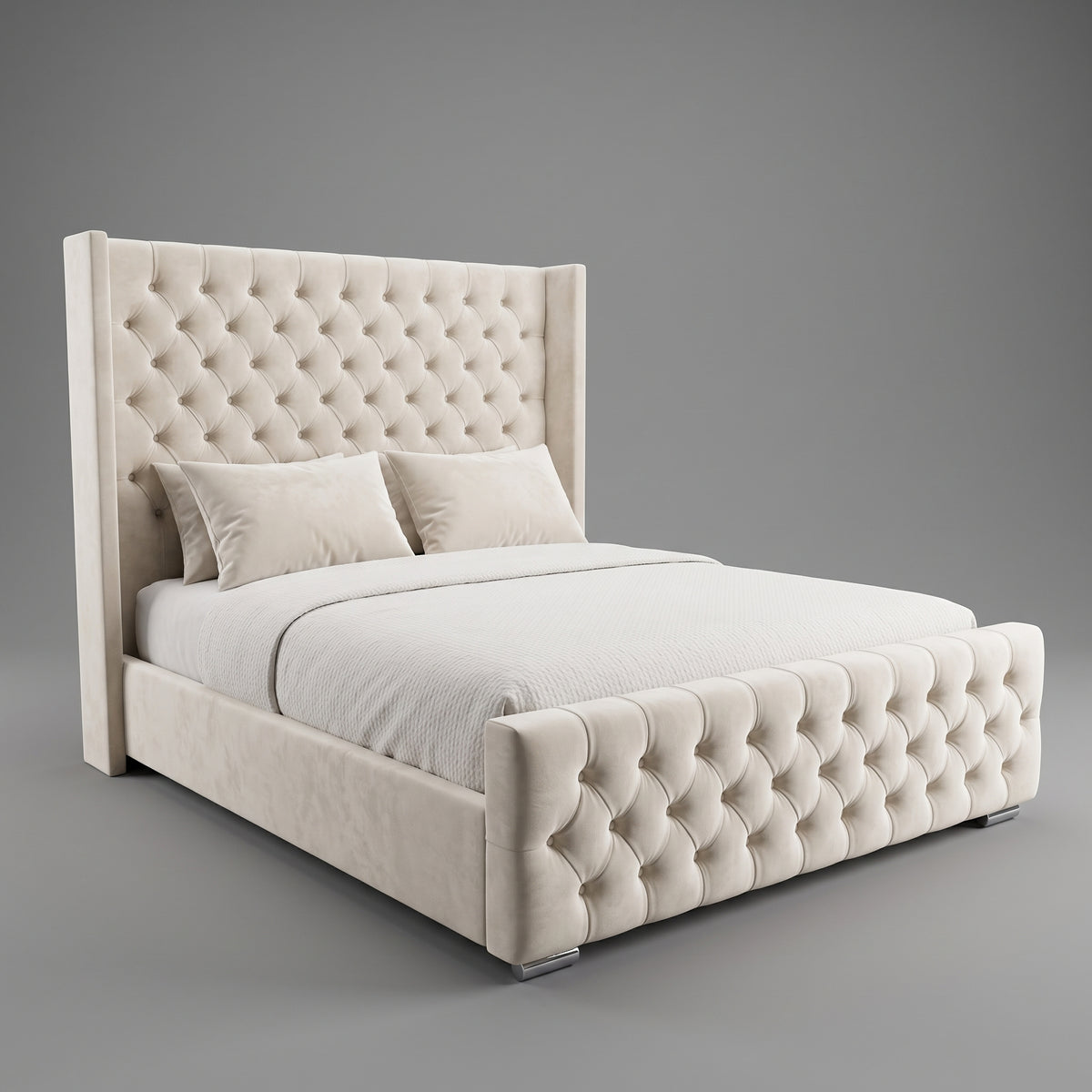 Wingback upholstered bed frame Discounted Price