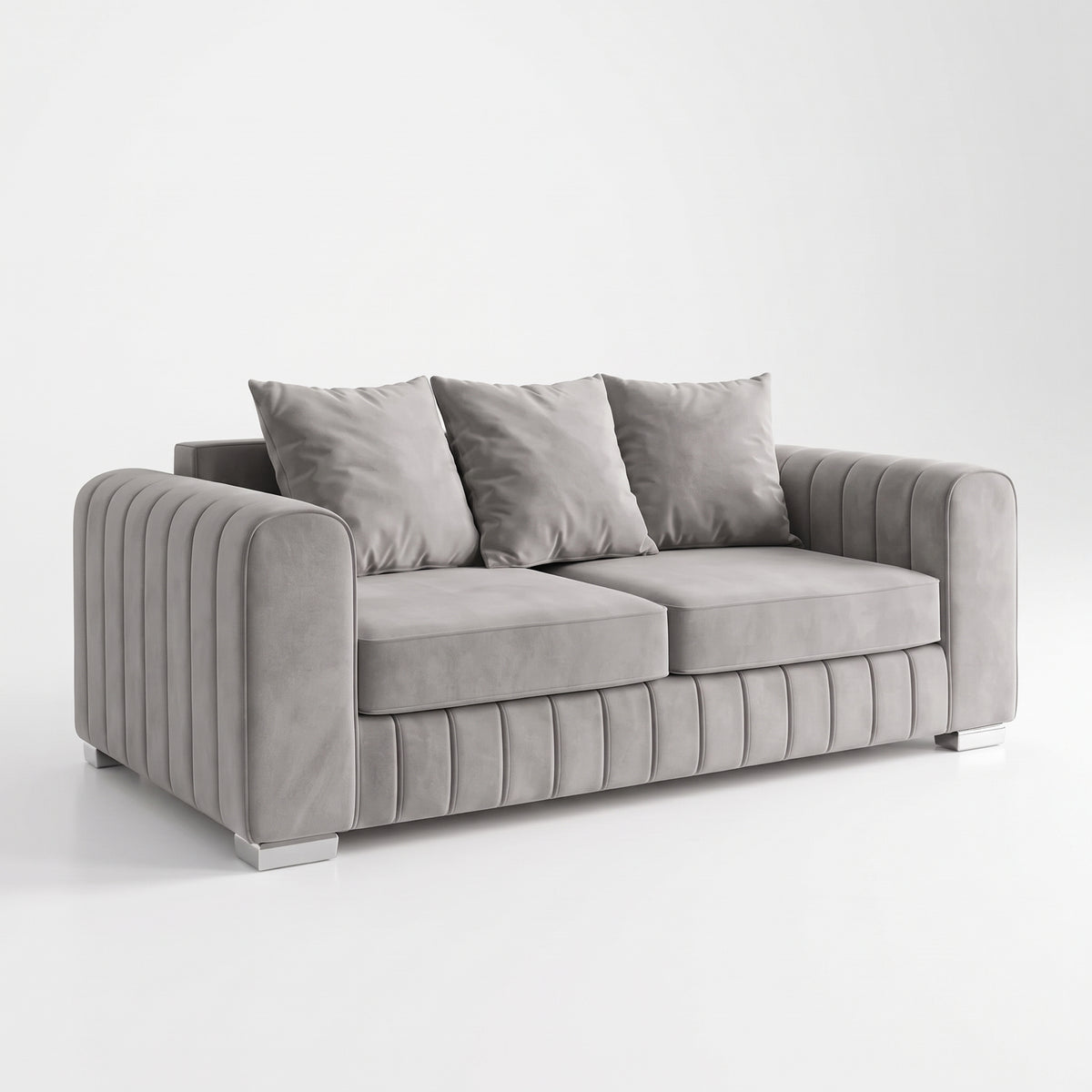 Modern 2+3 Seater Sofa | Vertical Fluted Accent Sofa