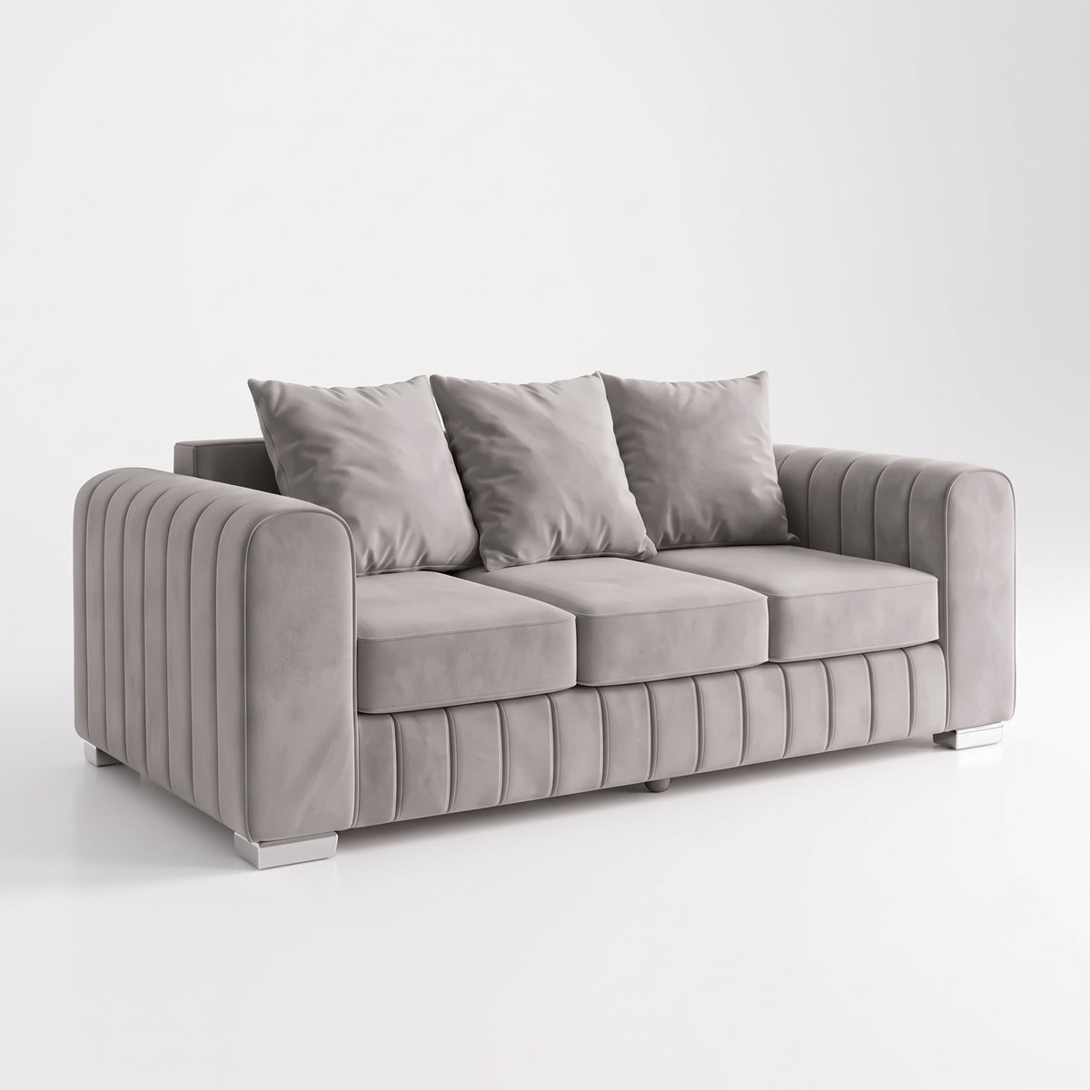 Modern 2+3 Seater Sofa | Vertical Fluted Accent Sofa
