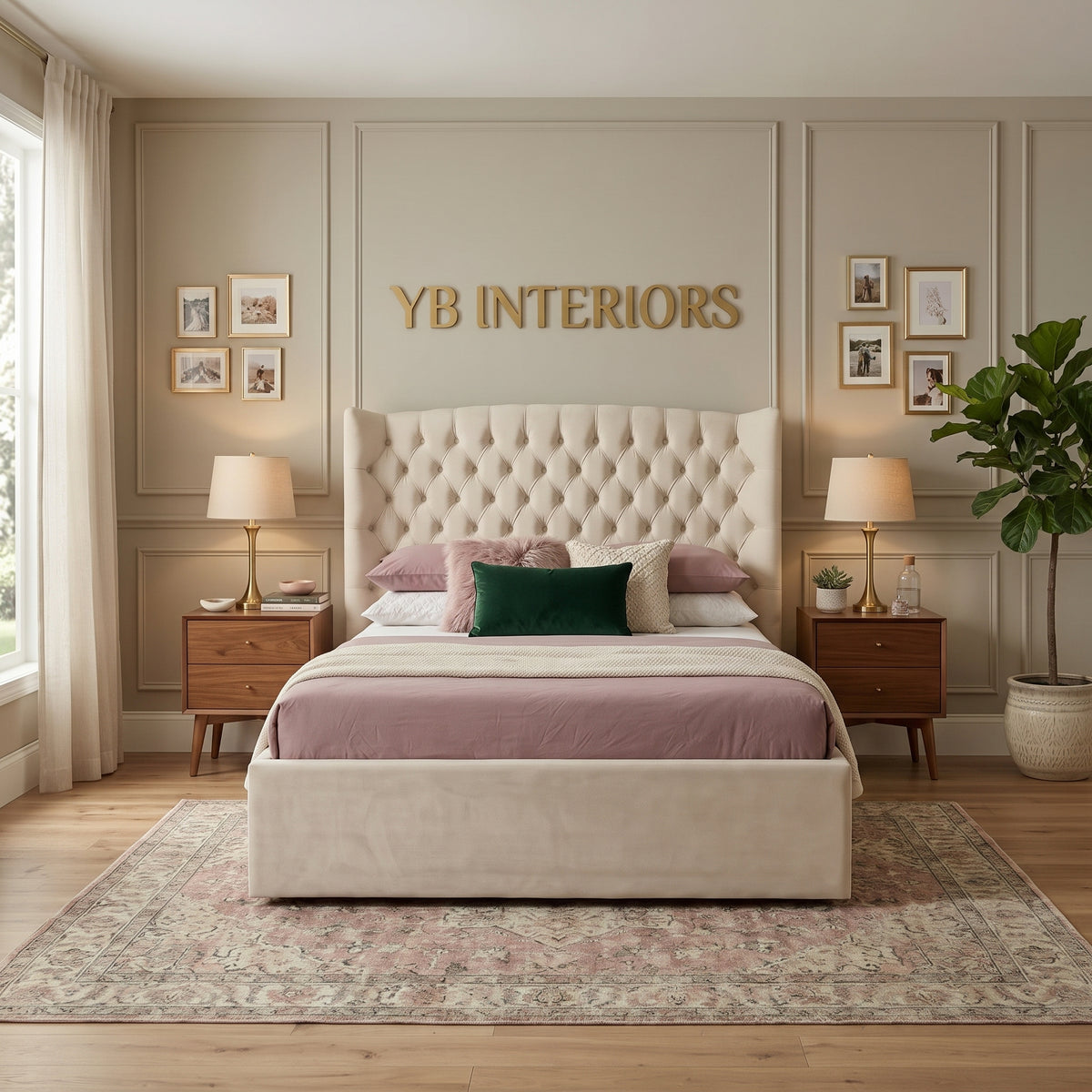 Chesterfield Wingback Bed Frame – Custom Sizes, Colours & Fabrics