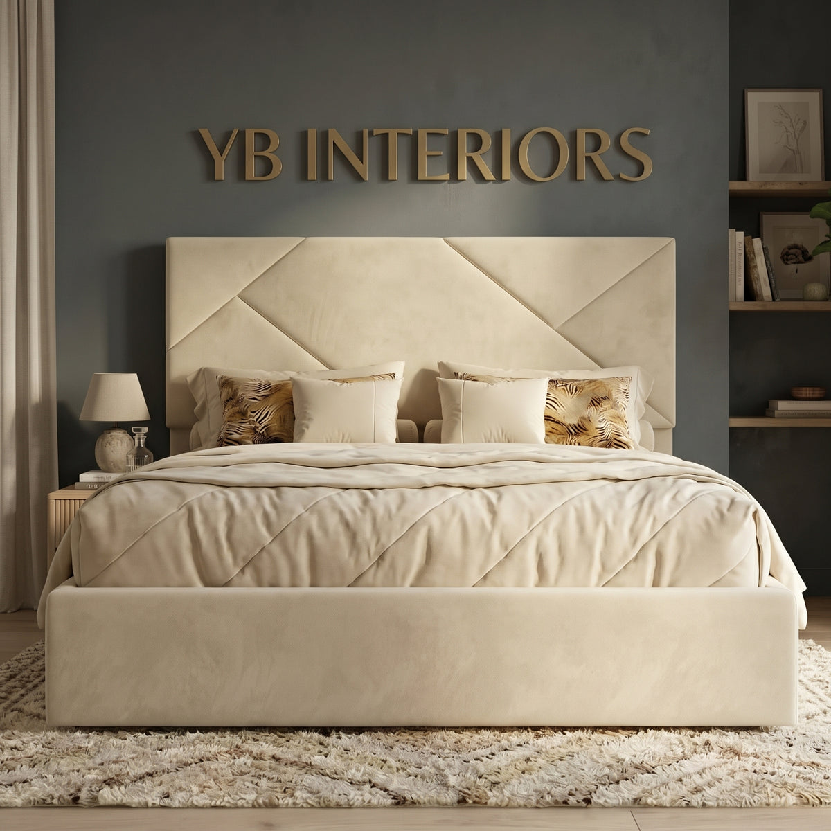 Perci Upholstered Bed Frame - King Size Bed Frame