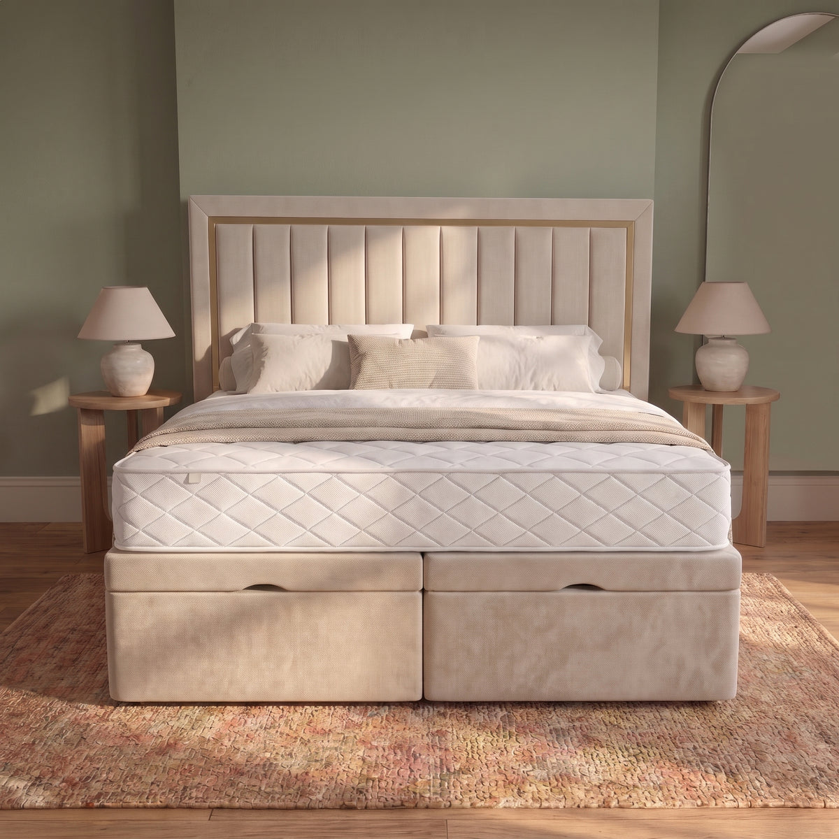 Double Divan Ottoman Bed - Rimmini Divan Ottoman Bed With Storage