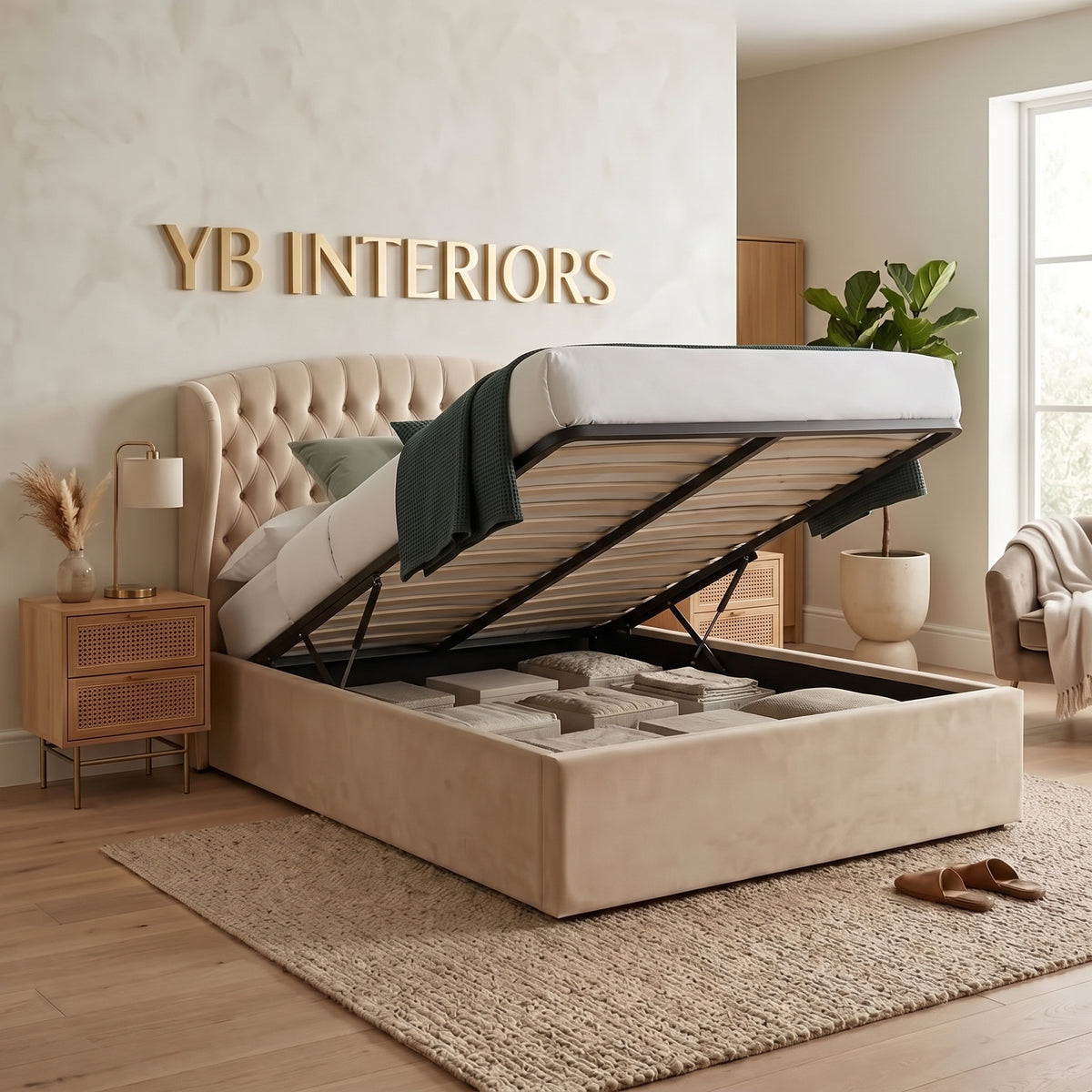 Georgia Bed Frame With Optional Storage and Mattress
