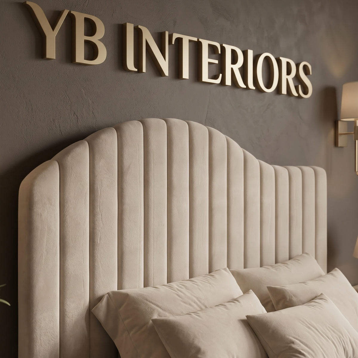 Elegant Modern King Size Upholstered Bed