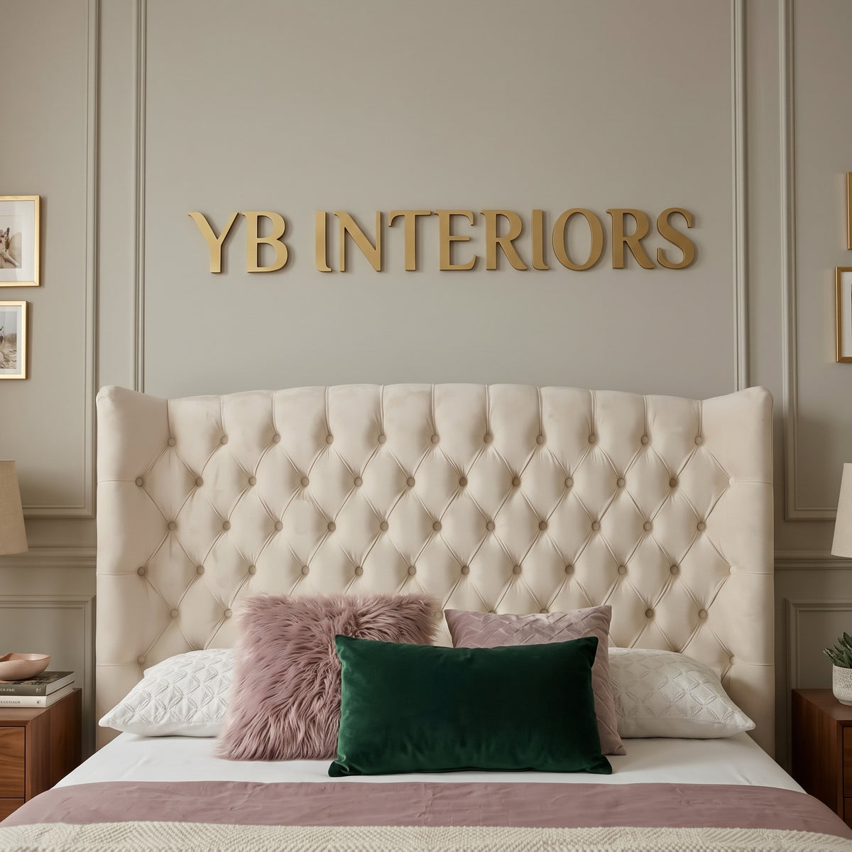 Chesterfield Wingback Bed Frame – Custom Sizes, Colours & Fabrics