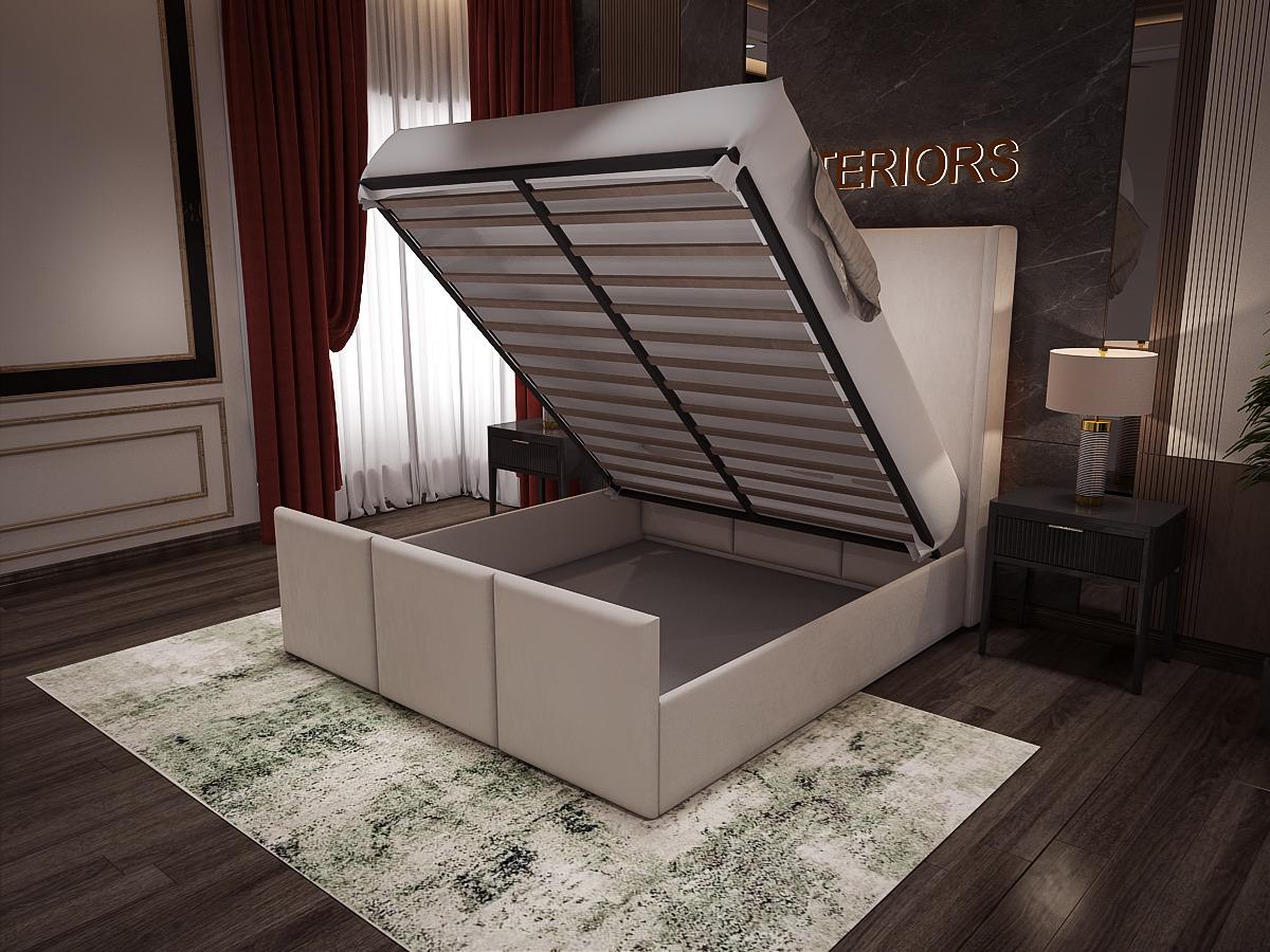 King Size Bed Frame - Liner Wingback Bed Frame