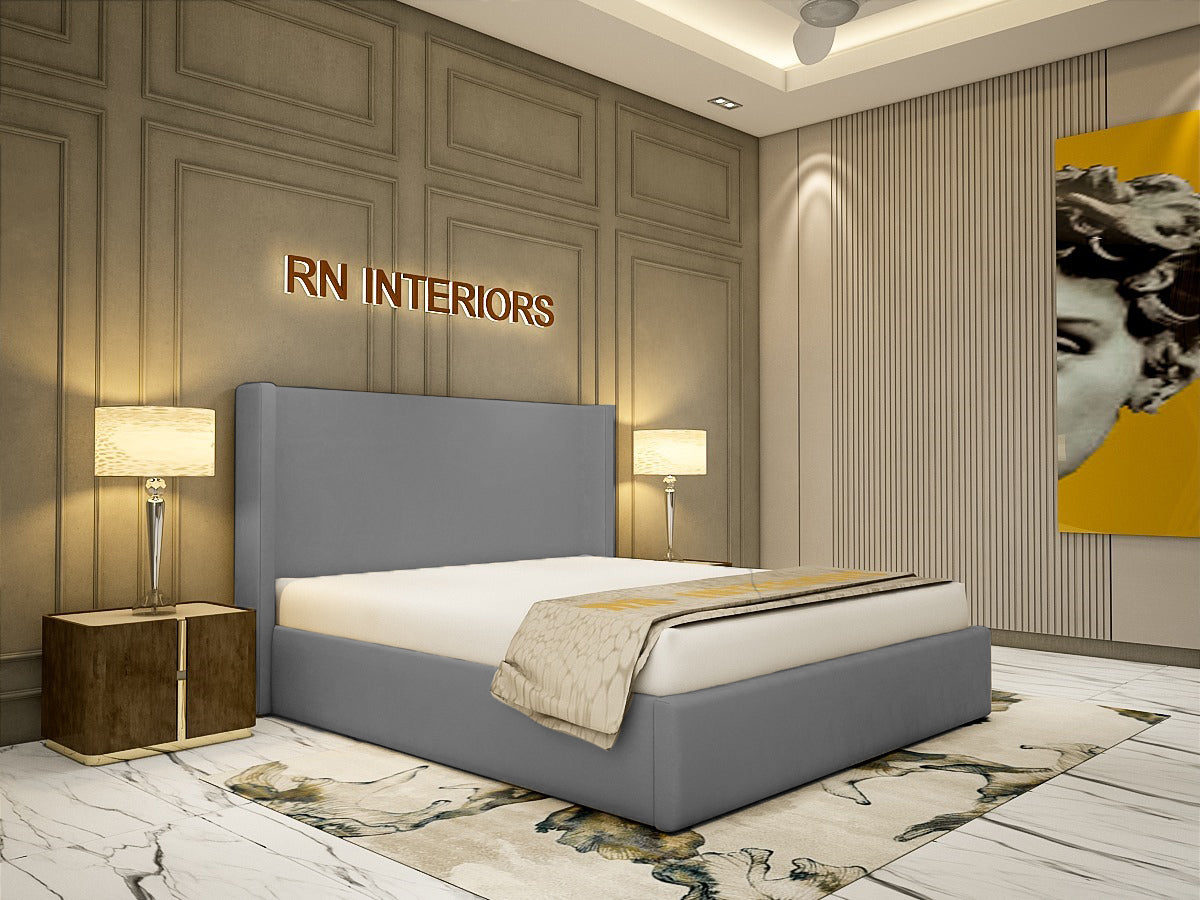 King Sized Bed - Simple Wingback Bed Frame 2