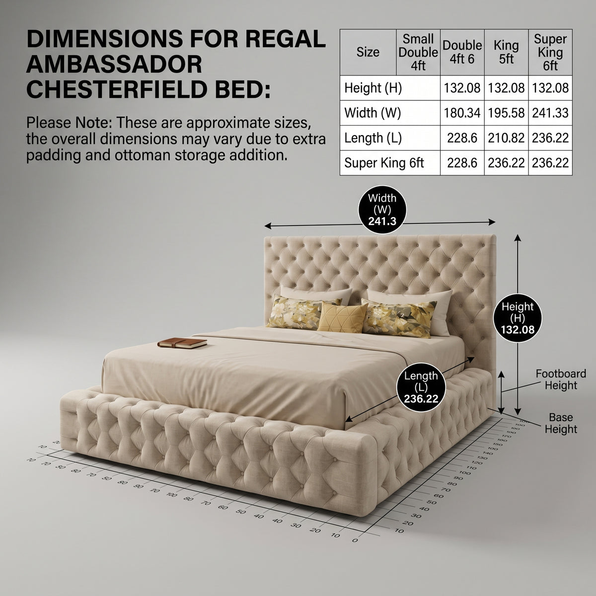 Luxury Ambassador Bed Frame | Made in UK | YB Interiors