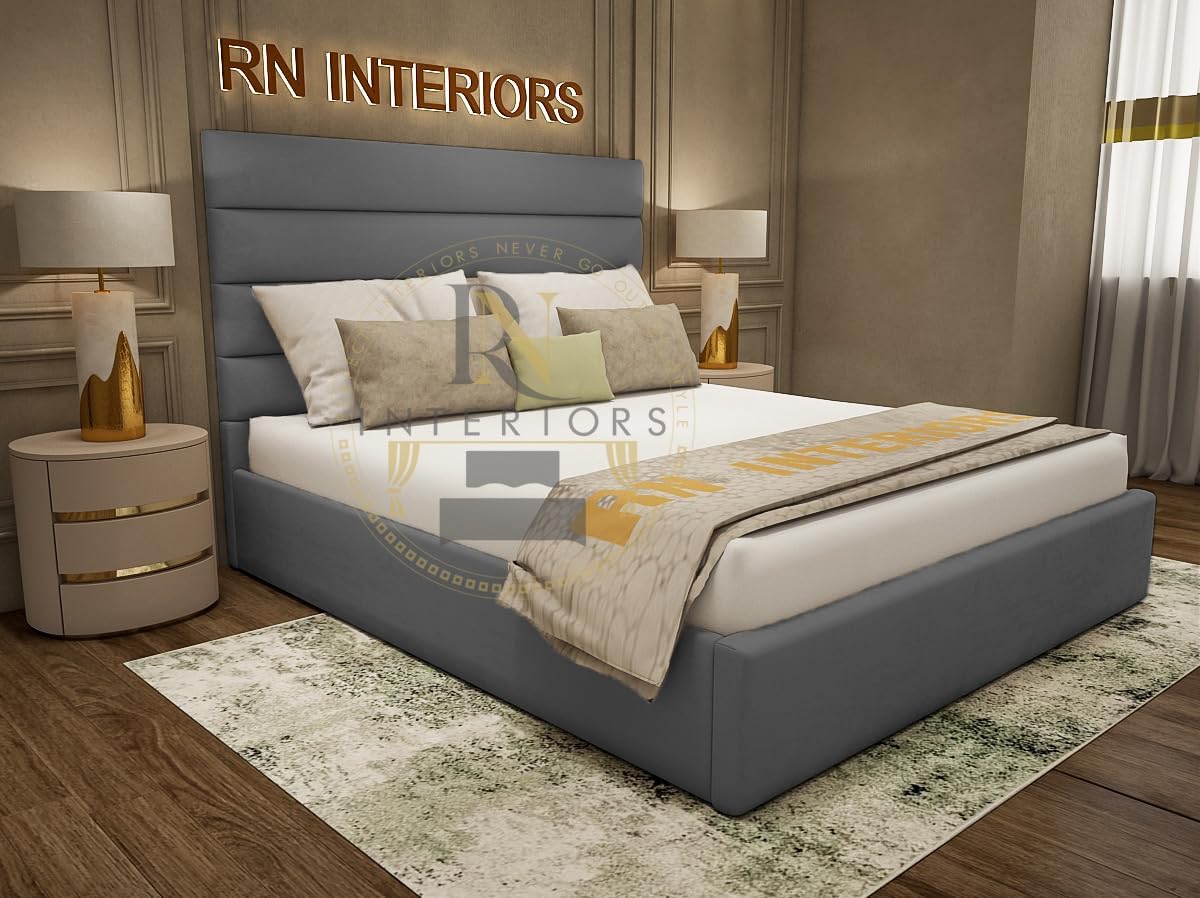 Modern Upholstered Single Bed With Mattress