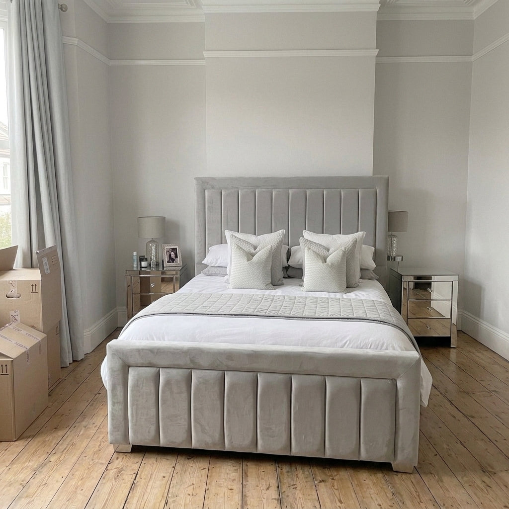 Double Bed Frame - Vertical Liner Bed Frame