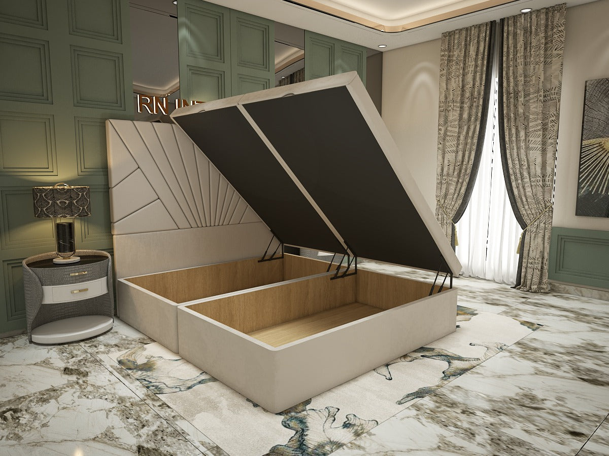 Single Divan Bed with Storage - 2025 Sunrise Divan Bed Frame With Mattress and Side Gaslift Storage 4