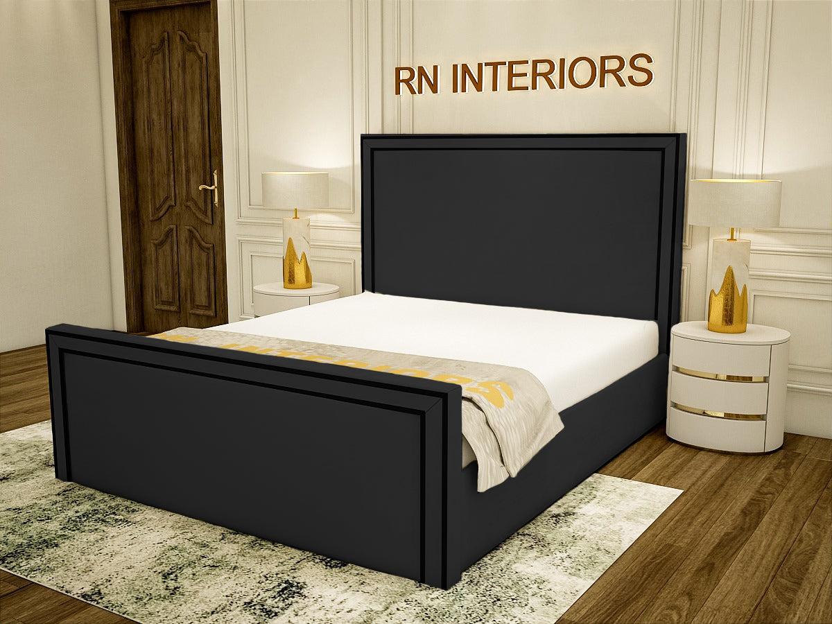 Small Double Bed - Bianca Plush Velvet Bed Frame 3