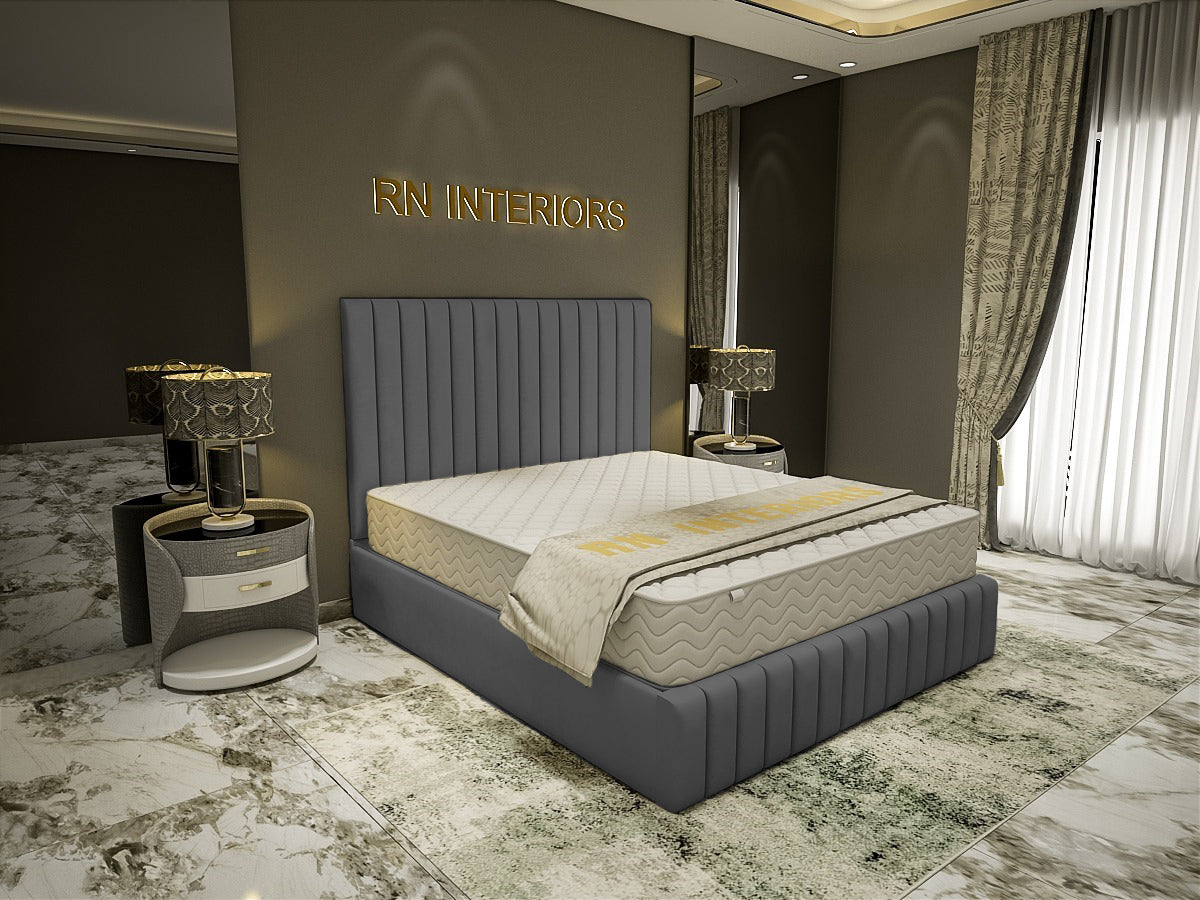 Small Double Bed Frame - Amelia Plush Velvet Bed Frame 2