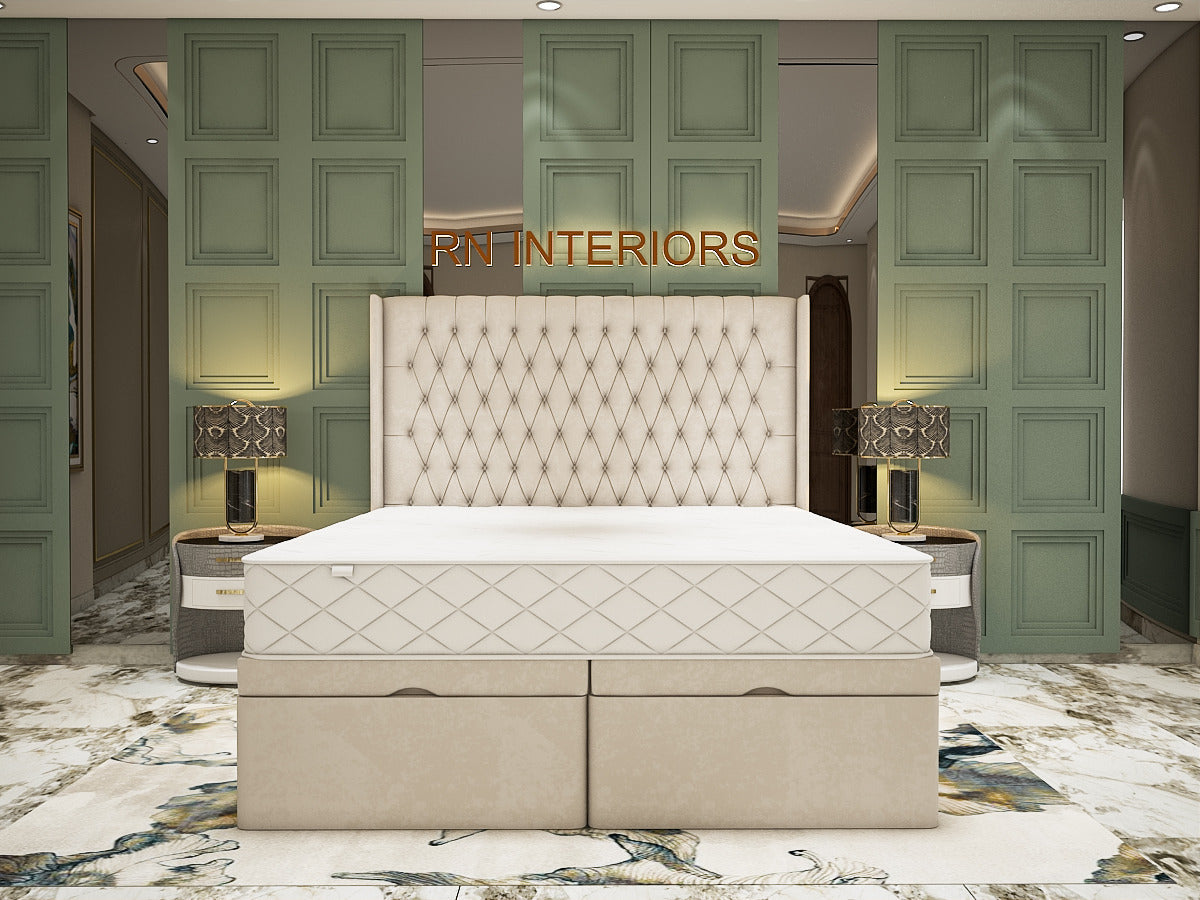 Super King Divan Ottoman Bed - The Windsor Luxe - YB INTERIORS LTD
