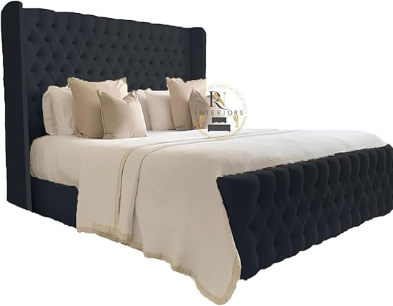 Wingback upholstered bed frame Discounted Price 2