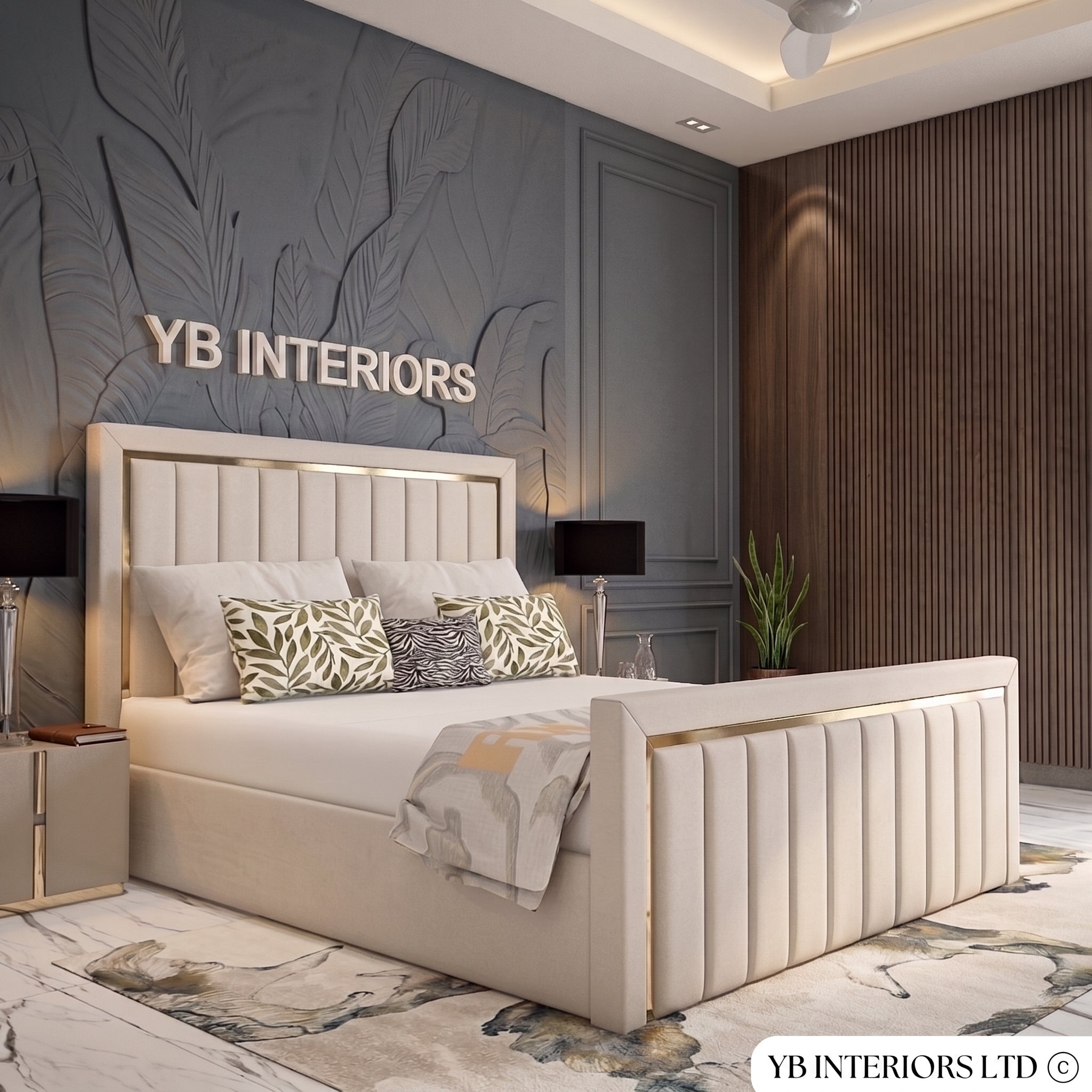 Kingston Golden Strips Bed Frame