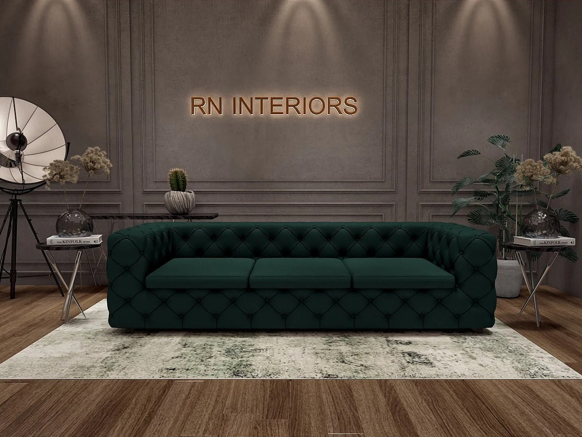 Emerald Luxe Compact Small Sofa