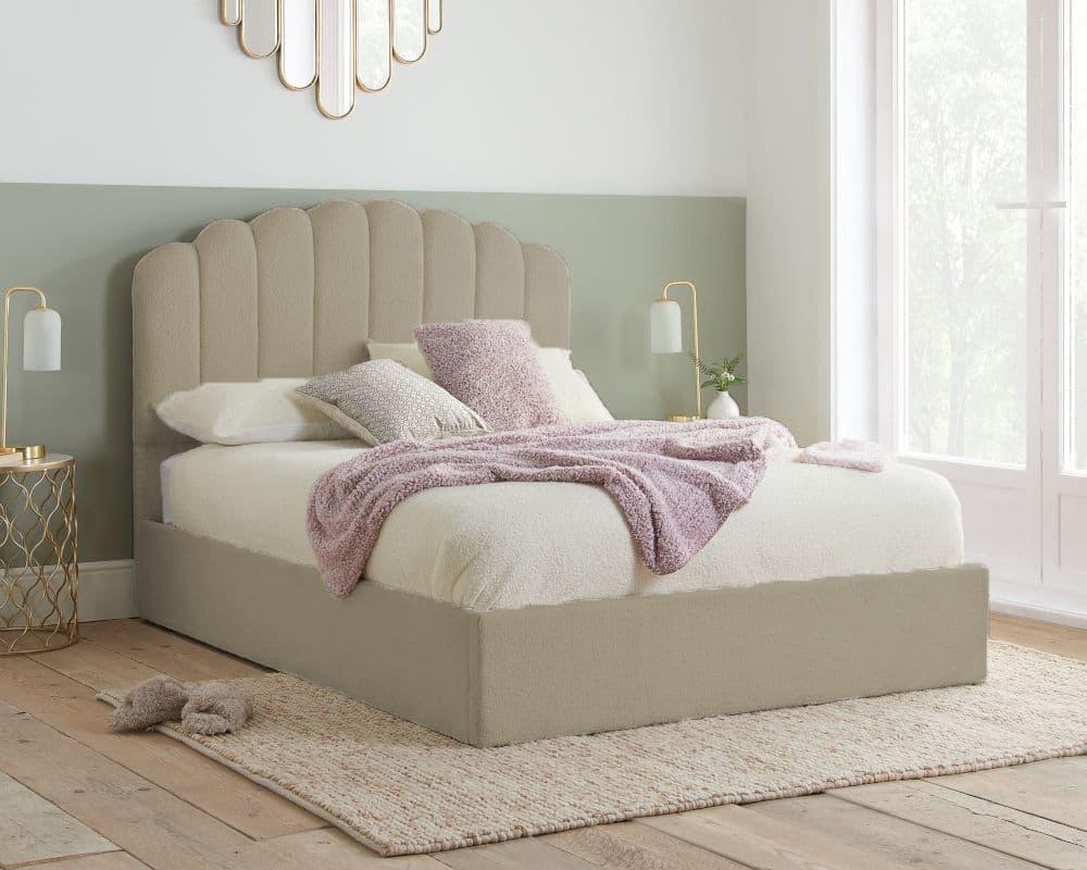 Teddy Fleece Bed Frame - 49" Headboard - Beds Sale
