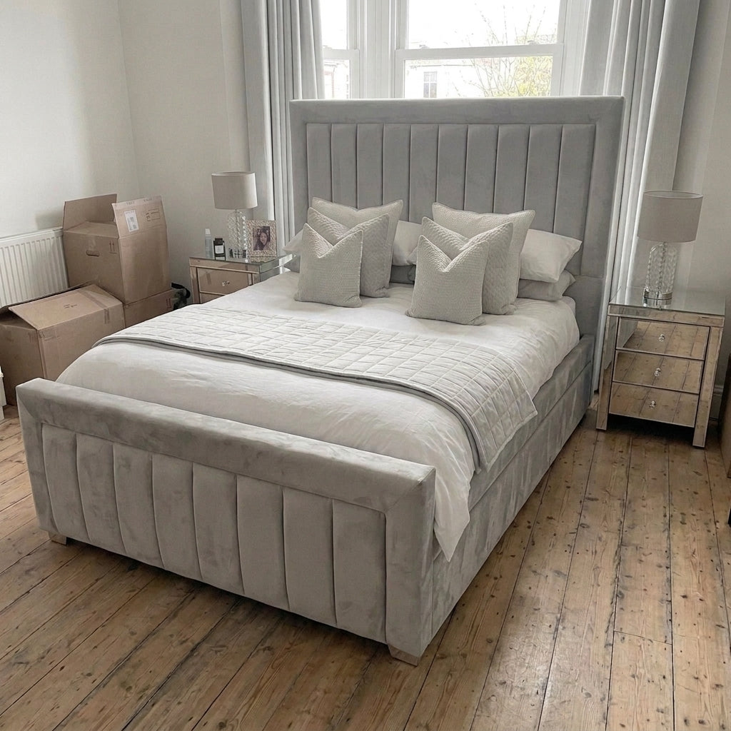 Double Bed Frame - Vertical Liner Bed Frame